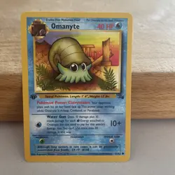 Pokemon TCG Fossil 1st Edition Omanyte 52/62 Common Card WOTC - Image 5