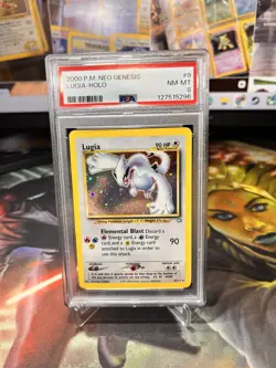 Pokemon Lugia Neo Genesis Unlimited Holo Rare #9 PSA 8 - Image 1