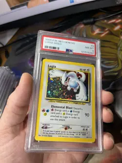 Pokemon Lugia Neo Genesis Unlimited Holo Rare #9 PSA 8 DOUBLE SWIRL - Image 3