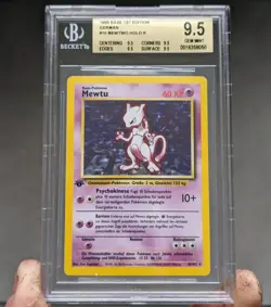 BGS 9.5 Mewtwo #10 German 1st Edition Base 1999 Pokemon Holo - Image 1