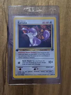 Rattata 1st Edition - NEAR MINT - Team Rocket 66/82 - Pokemon TCG WOTC 2000 - Image 1