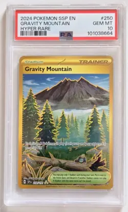 Pokemon Gravity Mountain 250/191 Sv08 Surging Sparks Hyper Rare PSA 10 Holo - Image 1