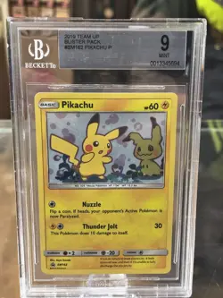 Pokemon Sun & Moon Black Star Promo Pikachu SM162 MINT BGS BECKETT 9 Free Ship! - Image 1