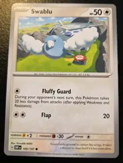 Swablu 169/197 Common Scarlet & Violet: Obsidian Flames Pokemon TCG - Image 1