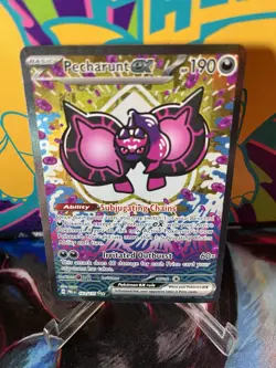 Pokemon TCG Pecharunt EX Full Art Special Illustration Rare Prismatic Evolutions - Image 1
