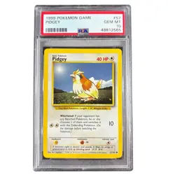 🏆 1999 Pokemon Base Set Pidgey #57 PSA 10 GEM MINT WOTC - Image 1