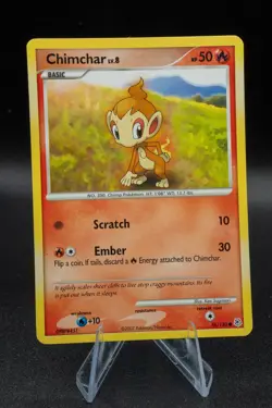 Chimchar Pokemon TCG - Diamond and Pearl - 76/130 - Non Holo - NM/LP+ Very Good+ - Image 1