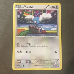 Swablu, 104/124, Dragons Exalted, Uncommon Regular English Pokemon TCG - Image 1