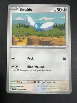 Swablu - 152/182 - Paradox Rift - Pokemon TCG - Common - Regular - Image 1