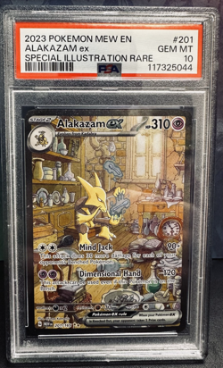 Pokemon 2023 PSA 10 Alakazam EX 151 Special Illustration Rare 201/165 MEW EN - Image 1