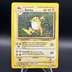 Raichu 14/102 - Pokemon Base Set - Unlimited - Holo Rare - (MP) - Image 1