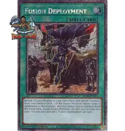 Yugioh! 1x Fusion Deployment RA02-EN065 Platinum Secret Rare 1st Ed NM - Image 1