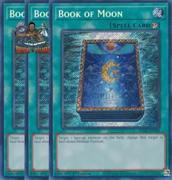 Yugioh! 3x Book of Moon RA02-EN050 Secret Rare 1st Ed NM - Image 1