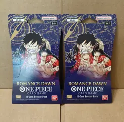 One Piece OP-01 Romance Dawn Sleeved Booster Pack First Wave SEALED LOT OF 2 - Image 1