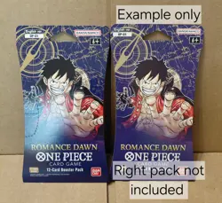 One Piece OP-01 Romance Dawn Sleeved Booster Pack First Wave SEALED LOT OF 2 - Image 3