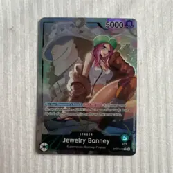 Bandai One Piece CCG Jewelry Bonney Leader Card OP07-019 5000 Power English - Image 1