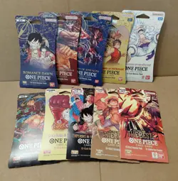 One Piece Sleeved Booster LOT OP01 OP02 OP03 OP04 OP05 OP09 PRB01 PRB02 10 PACKS - Image 1