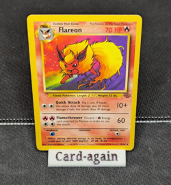 Pokemon TCG Flareon Non-Holo Rare Card 19/64 Jungle Unlimited, LP Condition - Image 1