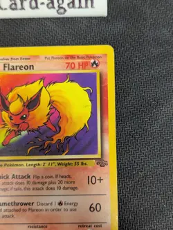 Pokemon TCG Flareon Non-Holo Rare Card 19/64 Jungle Unlimited, LP Condition - Image 4