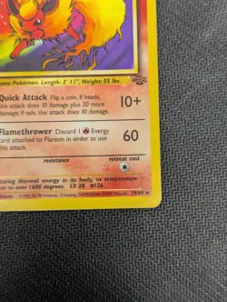 Pokemon TCG Flareon Non-Holo Rare Card 19/64 Jungle Unlimited, LP Condition - Image 5