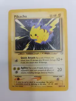 Pikachu 70/111 - Neo Genesis Regular Vintage WOTC Pokemon TCG Card LP - Image 1