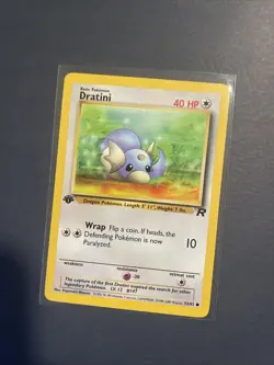 1st Edition Dratini 53/82 Team Rocket Set Rare Vintage Pokemon Card - NM - Image 1