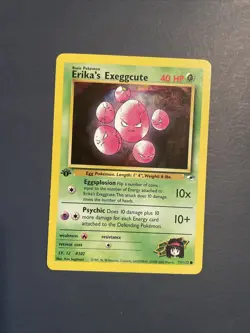 Pokemon Card - Gym Heroes 77/132 - ERIKA'S EXEGGCUTE (common) *1st Edition* NM - Image 1