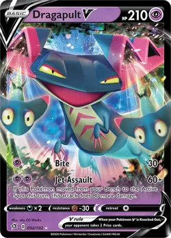 Dragapult V 092/192 Ultra Rare Holo SWSH02: Rebel Clash Pokemon Card - Image 1