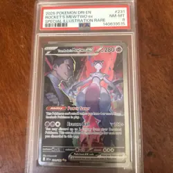 Pokemon Mewtwo EX Team Rockets Card 231/182 Sir Destined Rivals, PSA 8 - Image 3