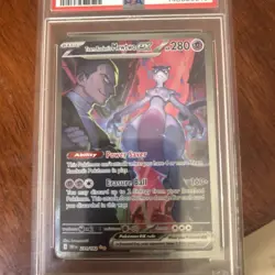 Pokemon Mewtwo EX Team Rockets Card 231/182 Sir Destined Rivals, PSA 8 - Image 5