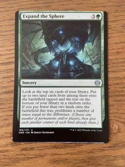 Expand The Sphere Misprint Major Miscut MTG NM Error Card - Image 1