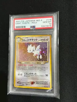 pokemon psa 10 togetic japanese slab pokemon neo gem mint card game pkmn - Image 1
