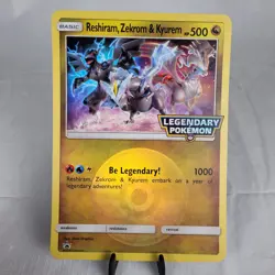 JUMBO Reshiram, Zekrom & Kyurem Promo Card 2018 Pokemon Legendary Dragon Majesty - Image 1