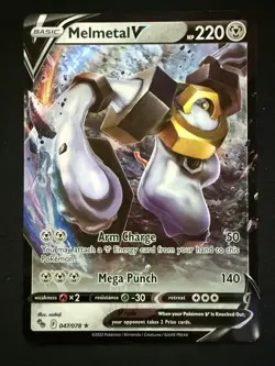 Melmetal 047/078 Pokemon GO Holo Rare NM/M Pokemon TCG Card PSA 10 Contender - Image 1