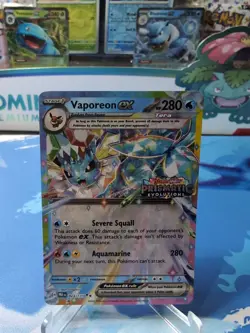 Vaporeon ex 023/131 Prismatic Evolutions Stamped Promo Pokemon Card 2025 NM - Image 1