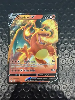 Pokemon TCG Charizard v Crown Zenith Holo Ultra Rare Card 018/159 NM/M Condition - Image 1