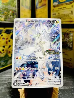 N’s Reshiram 167/159 Illustration Rare Holo Stamped Pokemon Card NM Condition - Image 1