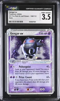 Pokemon Card CGC 3.5 Gengar ex EX Fire Red & Leaf Green 108/112 - Image 1