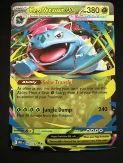 Mega Venusaur ex 003/132 Mega Evolution Holo NM/M PSA Contender Pokemon Card - Image 1