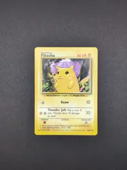 Pokemon Pikachu TCG Base Set Unlimited Common Card 58/102 - Image 3