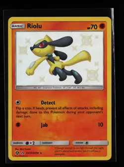 Riolu SV21/SV94 Shiny Holo Rare Hidden Fates: Shiny Vault Pokemon Card - Image 1