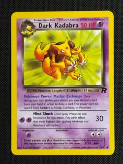 1# Pokemon Cards Dark Kadabra 39/82 Team Rocket Uncommon - Image 1