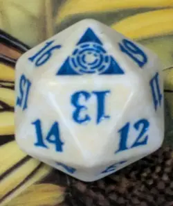 🎲 MTG MAGIC THE GATHERING Azorius Guild Prerelease Kit Spindown D20 Dice - Image 1