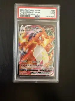 Pokemon TCG Charizard VMAX Darkness Ablaze 020/189 2020 PSA 9 - Image 1