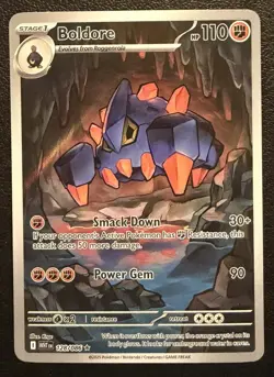 Pokemon TCG Boldore White Flare Holo Card 128/086 NM Condition - Image 1