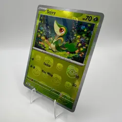 Pokemon Snivy 001/086 Black Bolt Master Ball Pattern Holo TCG Card - Image 3