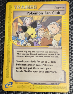 Pokemon Fan Club Aquapolis 130/147 Gen 3 e-Series Uncommon NM Vintage 2002 - Image 1
