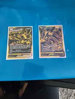 Pokemon Card TCG - Eternatus V SV121 & Eternatus VMAX SV122 Gold Secret Rares NM - Image 1