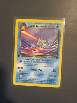 NM Dark Golduck 37/82 1st Edition Team Rocket Pokemon 2000 - Image 1