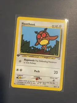 Pokemon TCG - Hoothoot - Neo Genesis 60/111 - Vintage - 1st Edition Common - NM - Image 1
